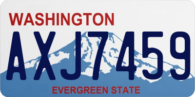 WA license plate AXJ7459