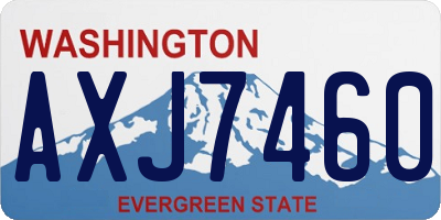 WA license plate AXJ7460