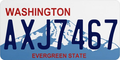 WA license plate AXJ7467