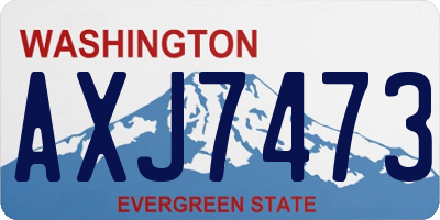 WA license plate AXJ7473