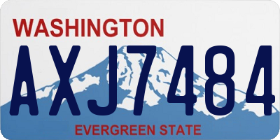 WA license plate AXJ7484