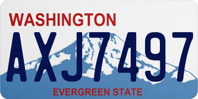 WA license plate AXJ7497