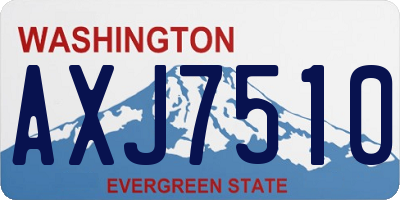 WA license plate AXJ7510