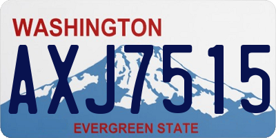 WA license plate AXJ7515