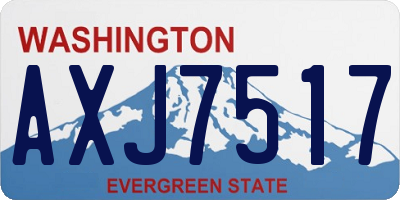 WA license plate AXJ7517