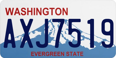 WA license plate AXJ7519