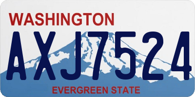 WA license plate AXJ7524