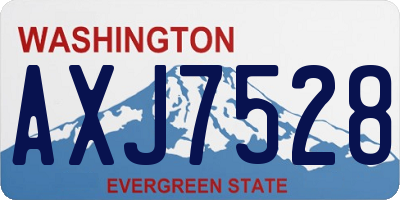 WA license plate AXJ7528