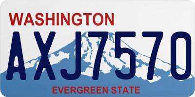 WA license plate AXJ7570