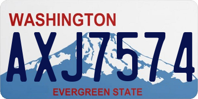 WA license plate AXJ7574