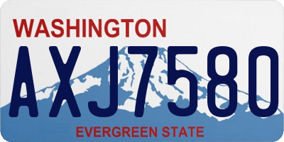 WA license plate AXJ7580