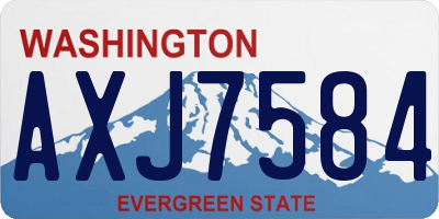 WA license plate AXJ7584