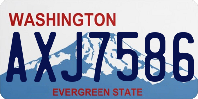 WA license plate AXJ7586