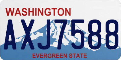 WA license plate AXJ7588