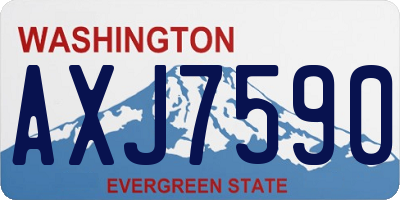 WA license plate AXJ7590