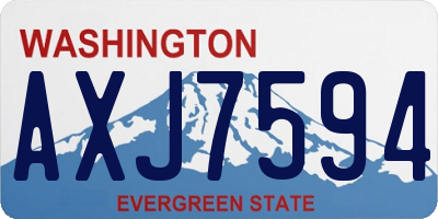 WA license plate AXJ7594