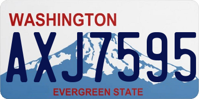 WA license plate AXJ7595