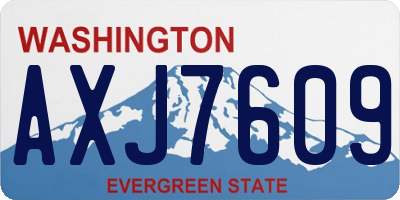 WA license plate AXJ7609