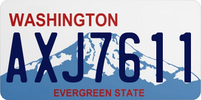 WA license plate AXJ7611