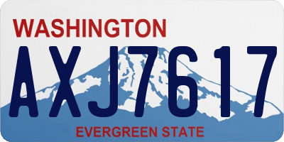 WA license plate AXJ7617