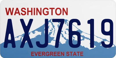 WA license plate AXJ7619
