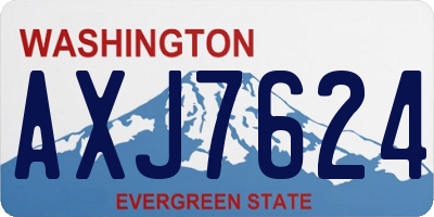 WA license plate AXJ7624