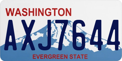 WA license plate AXJ7644