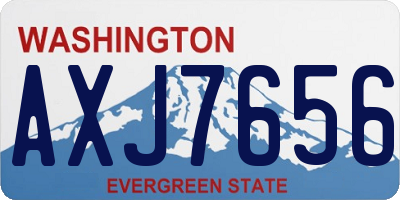 WA license plate AXJ7656