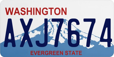 WA license plate AXJ7674