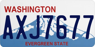 WA license plate AXJ7677