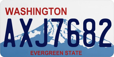 WA license plate AXJ7682