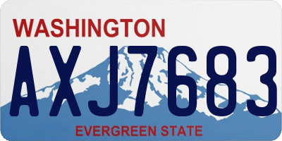 WA license plate AXJ7683