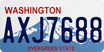 WA license plate AXJ7688