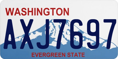 WA license plate AXJ7697