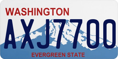 WA license plate AXJ7700