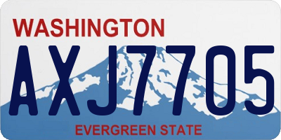 WA license plate AXJ7705