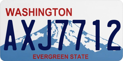 WA license plate AXJ7712