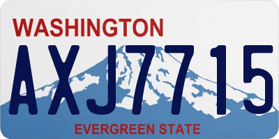 WA license plate AXJ7715