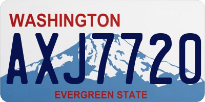 WA license plate AXJ7720
