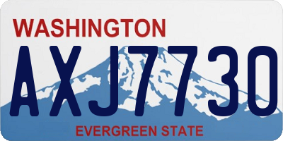 WA license plate AXJ7730