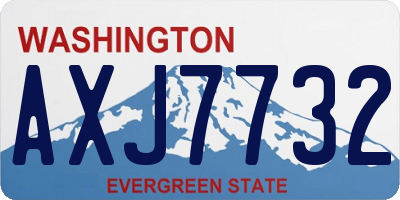 WA license plate AXJ7732