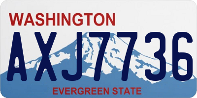 WA license plate AXJ7736