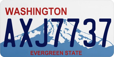 WA license plate AXJ7737