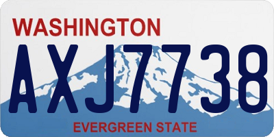 WA license plate AXJ7738