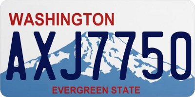 WA license plate AXJ7750