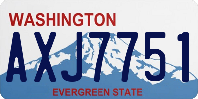 WA license plate AXJ7751