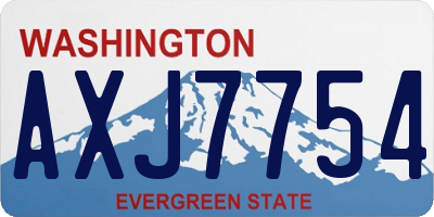 WA license plate AXJ7754