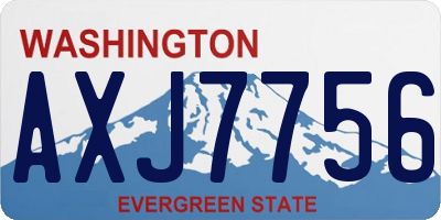WA license plate AXJ7756