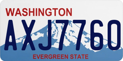 WA license plate AXJ7760