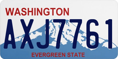 WA license plate AXJ7761